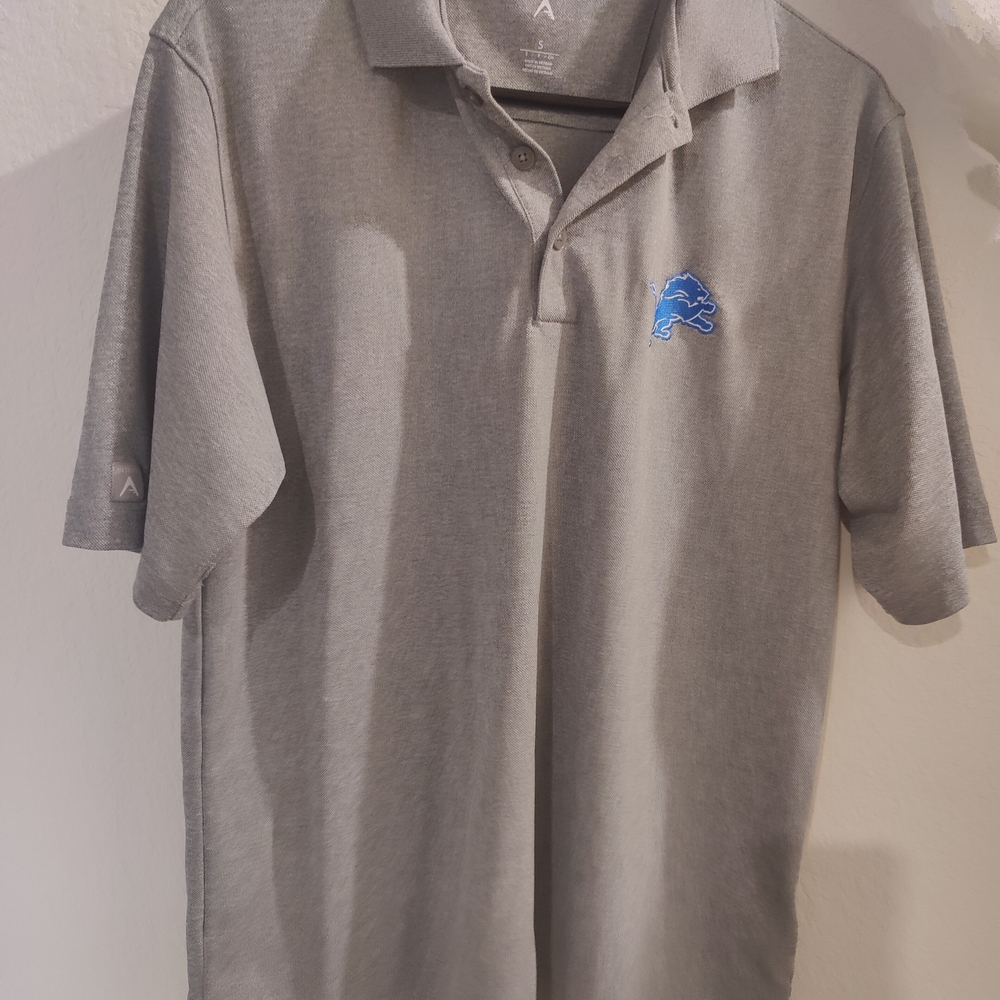 Antigua Gray and Blue Casual Button Down Shirt